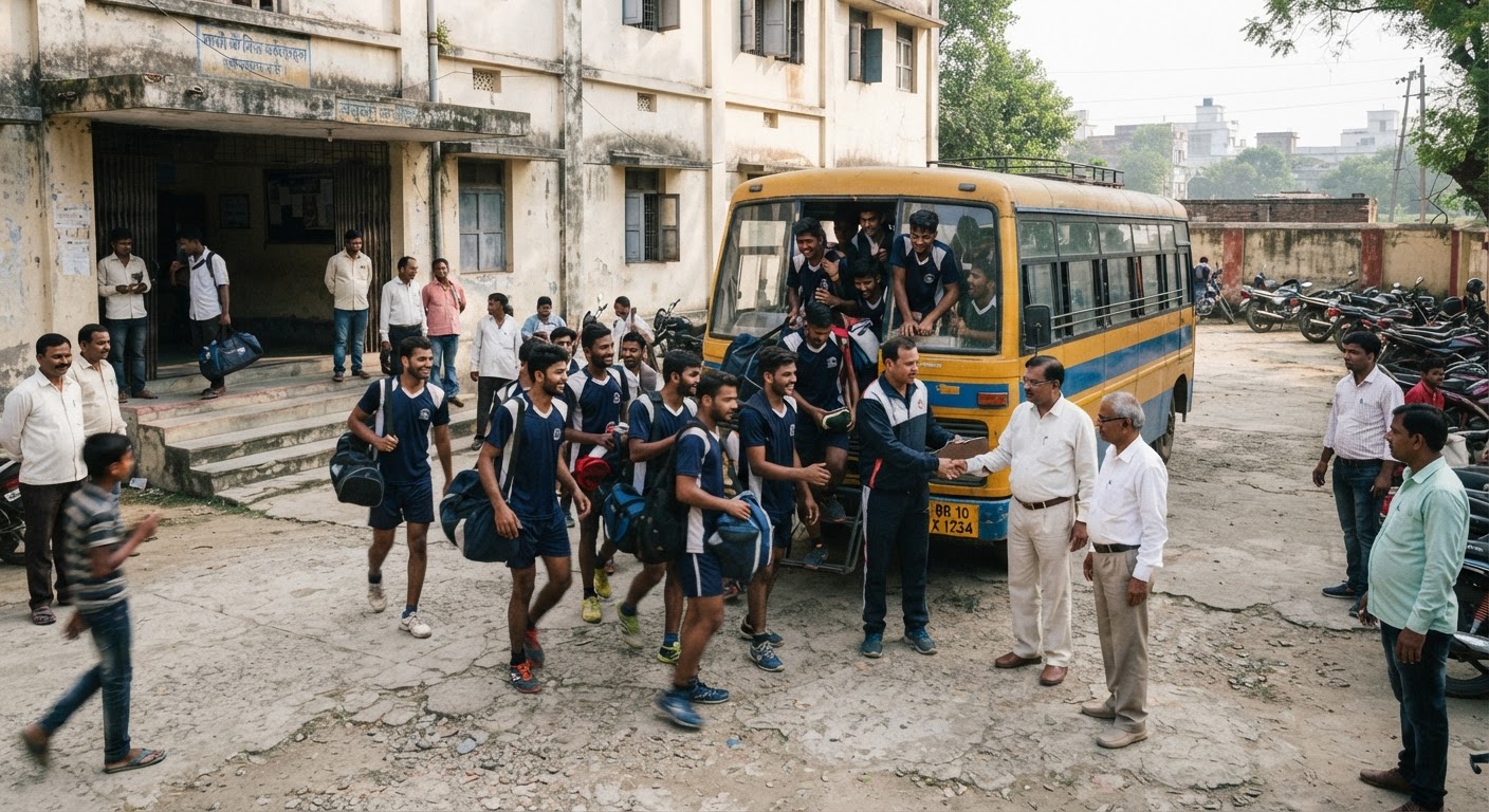 एमएमएमवीएम डिग्री कॉलेज की हैंडबॉल टीम टूर्नामेंट के लिए रवाना