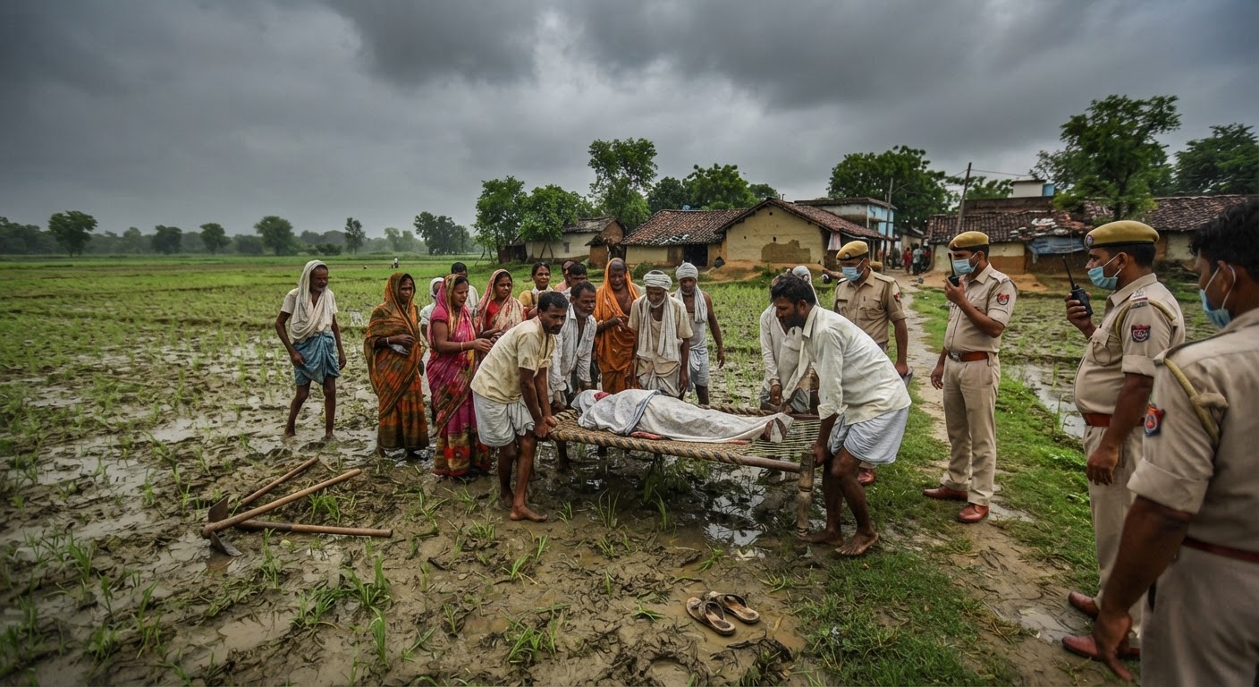 भागलपुर के बलुआ गांव में दिल दहला देने वाली घटना, खेत में काम कर रहे किसान पर गिरी बिजली और मौके पर ही मौत
