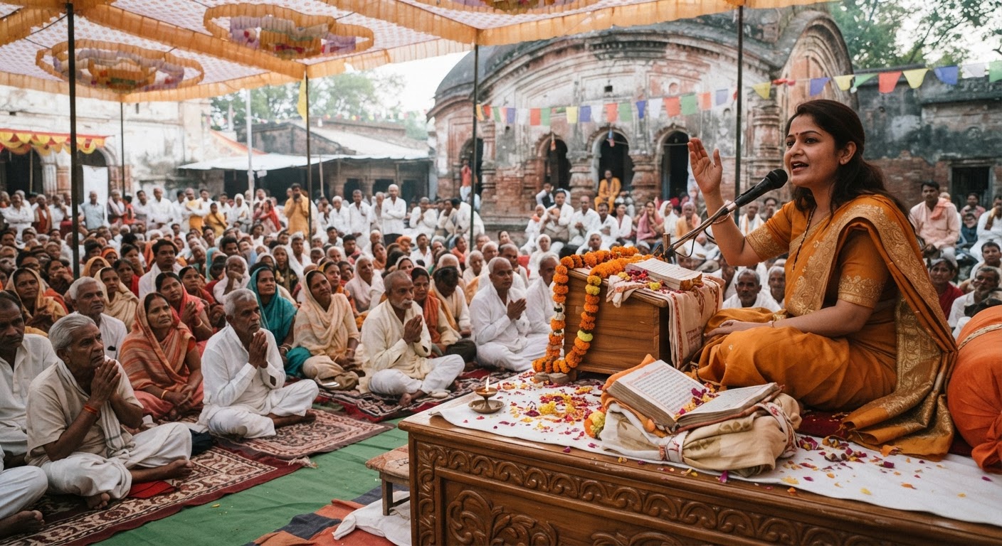 अहंकार मनुष्य के पतन की जड़ है: कहलगांव में कथा वाचिका प्रीति किशोरी