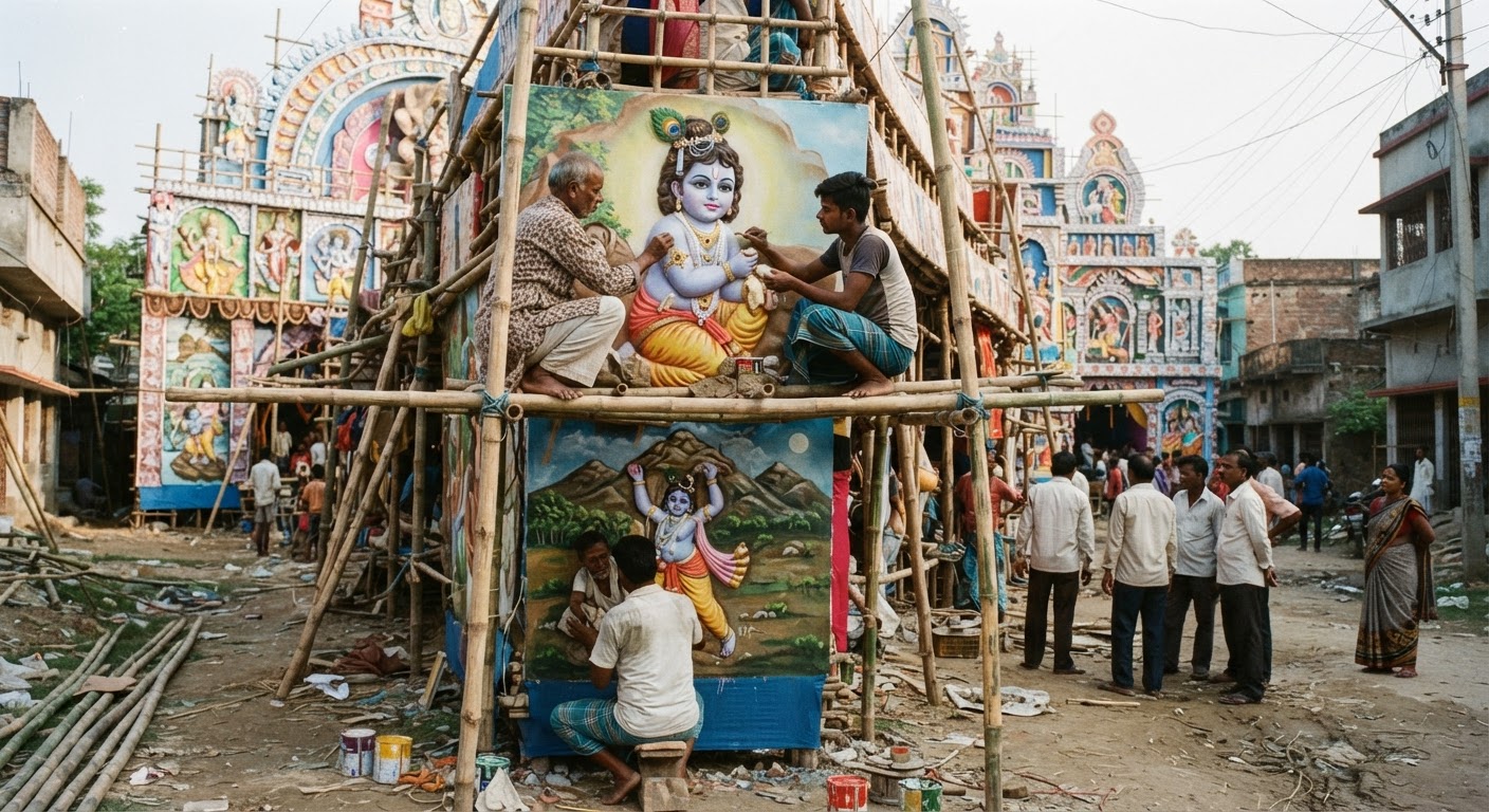 शાનदार! भागलपुर में सजेगा कृष्ण लीला का अद्भुत पंडाल, देखें पूरी खबर