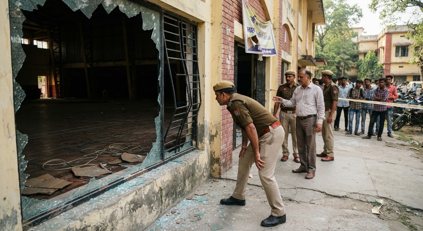 भागलपुर यूनिवर्सिटी इंडोर स्टेडियम में दिनदहाड़े चोरी की कोशिश से हड़कंप