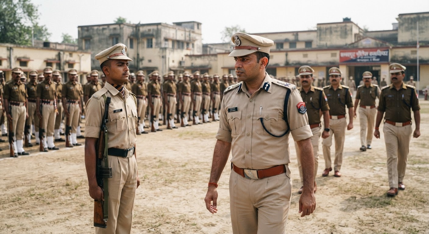 भागलपुर में सिटी एसपी ने पुलिस परेड का लिया जायजा, दिए निर्देश