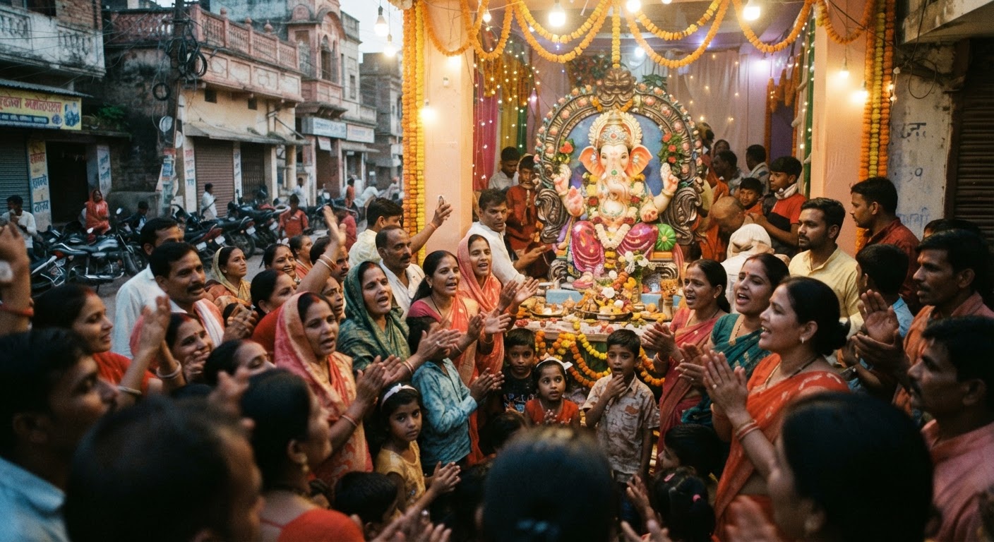 अररिया में गणेश महोत्सव की धूम, देखिए कैसे डूबा पूरा शहर