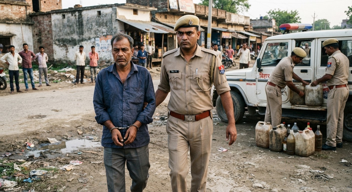 भागलपुर में पुलिस की बड़ी कार्रवाई, 15 लीटर अवैध शराब के साथ धंधेबाज गिरफ्तार
