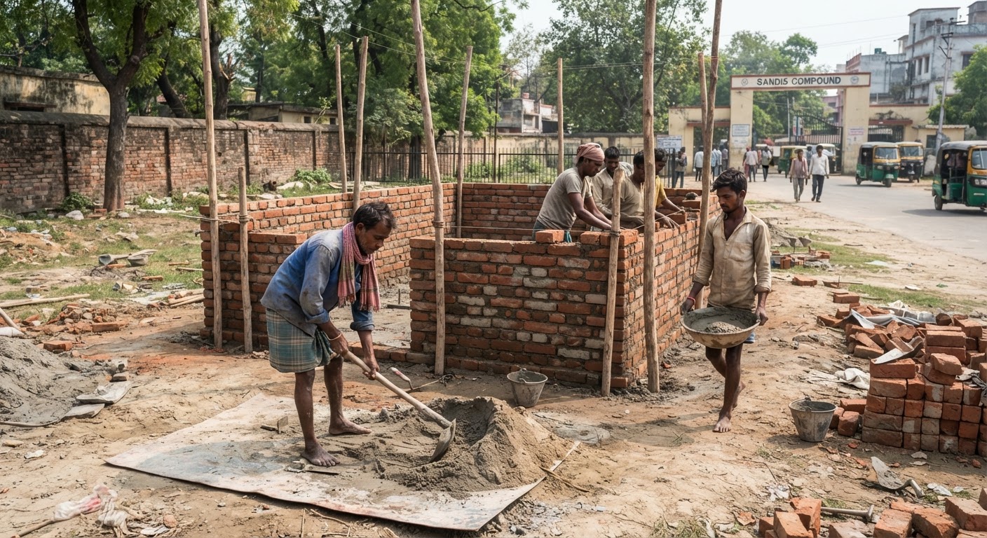 खुशखबरी: सांडिस कंपाउंड के पास शुरू हुआ नया सार्वजनिक शौचालय का निर्माण