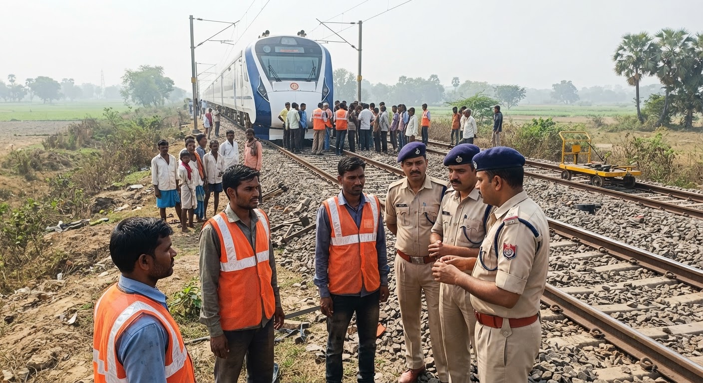 झाझा के पास वंदे भारत ट्रेन की चपेट में आने से रेलवे गैंगमैन की दर्दनाक मौत