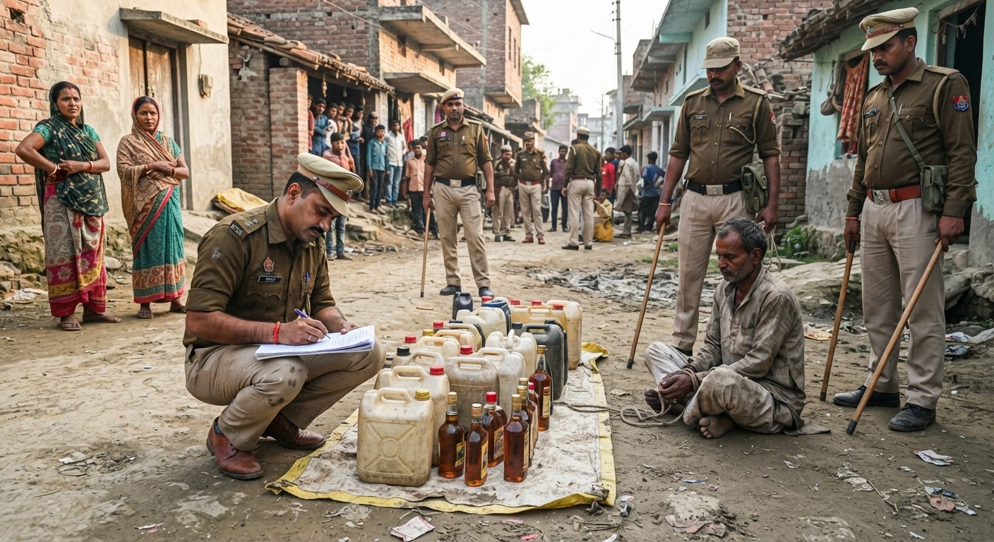 भागलपुर में पुलिस की बड़ी कार्रवाई: अवैध शराब के साथ अपहरण मामले में आरोपी गिरफ्तार