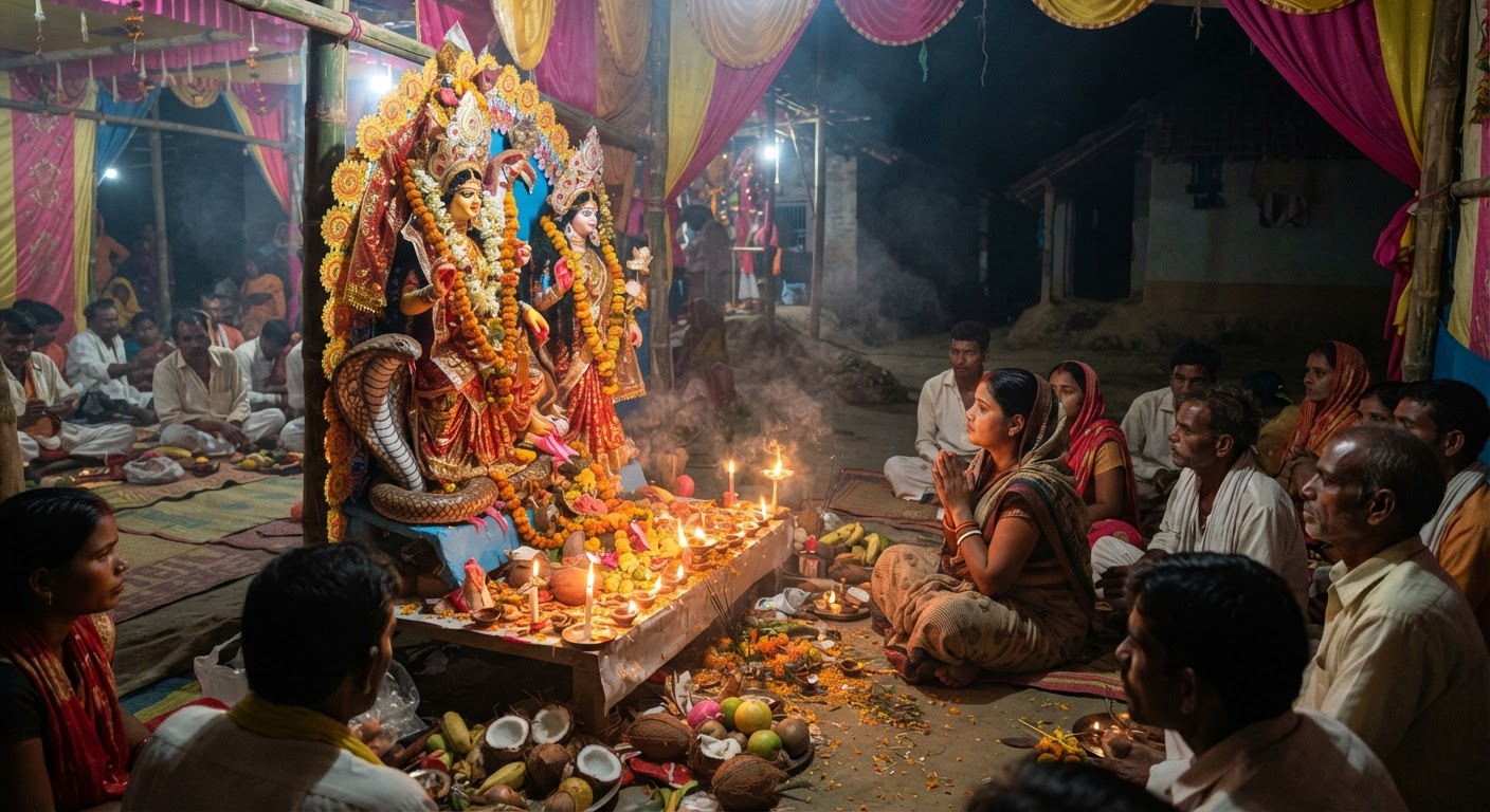 अनोखा जश्न: कहलगांव में बिहुला-विषहरी पूजा शुरू