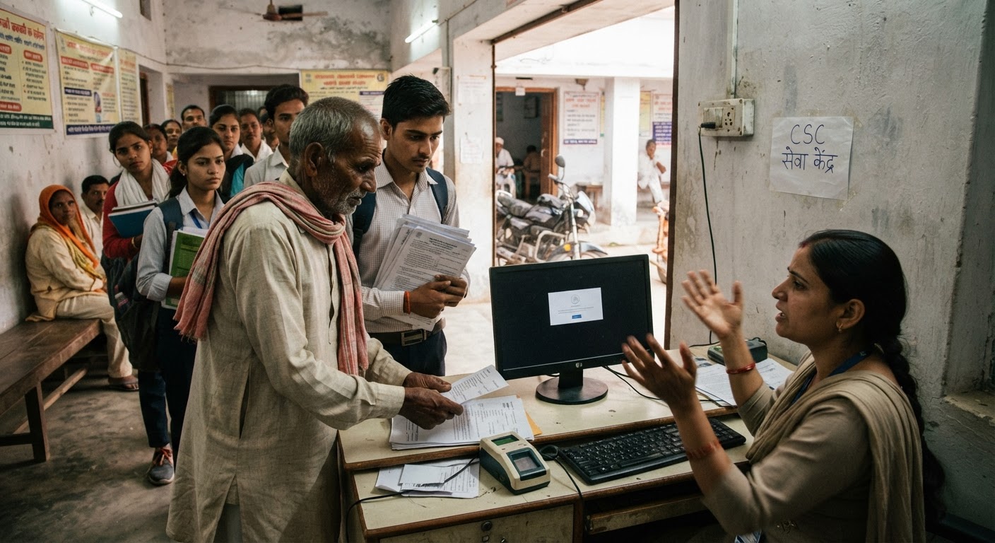 भागलपुर में सीएससी आईडी बंद, सरकारी काम ठप