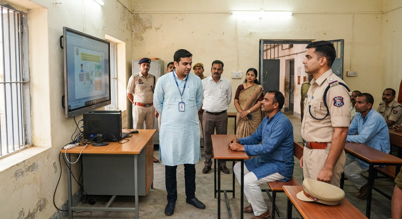 पूर्णिया सेंट्रल जेल में खुला स्मार्ट क्लास, बंदियों को मिला रोजगार प्रशिक्षण