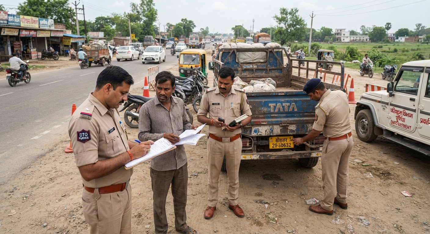 पूर्णिया में परिवहन विभाग की सख्त कार्रवाई, वसूला गया 1.49 लाख जुर्माना