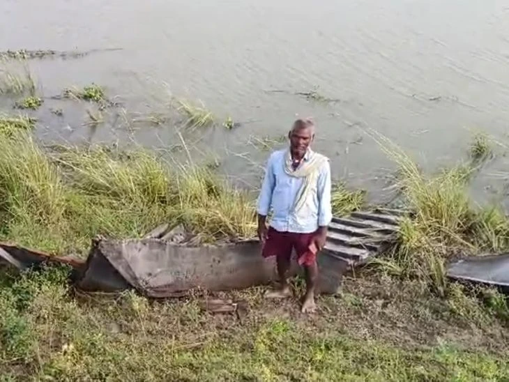 भागलपुर के कोसी दियारा में चक्रवाती तूफान ने तबाही मचाई, नाव हवा में उड़ी