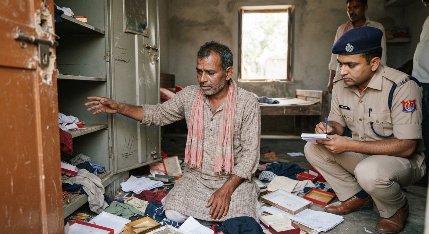 झाझा में बड़ी चोरी: घर का ताला तोड़कर चार लाख की नगदी और जेवर पार