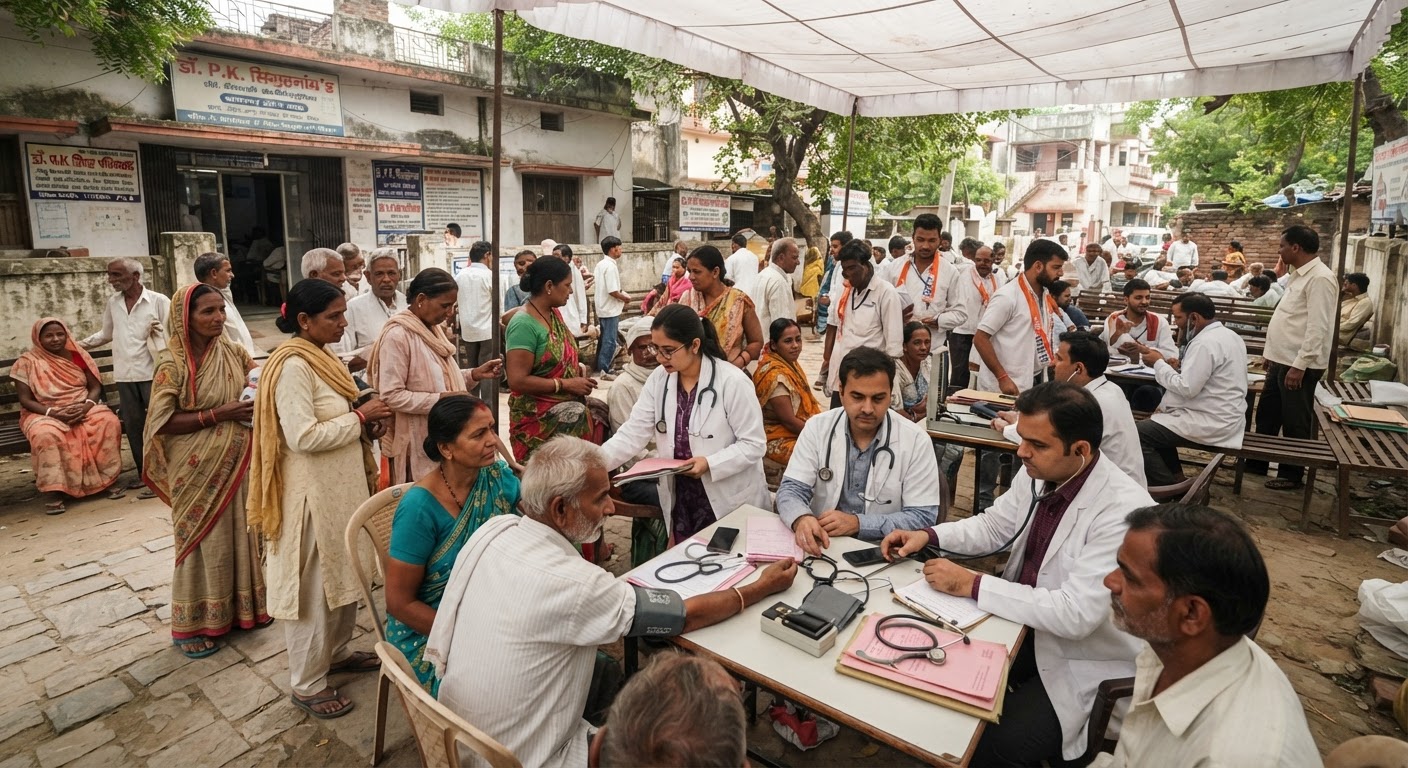 भागलपुर में भारत विकास परिषद अंग शाखा ने लगाया विशाल फ्री मेडिकल कैंप