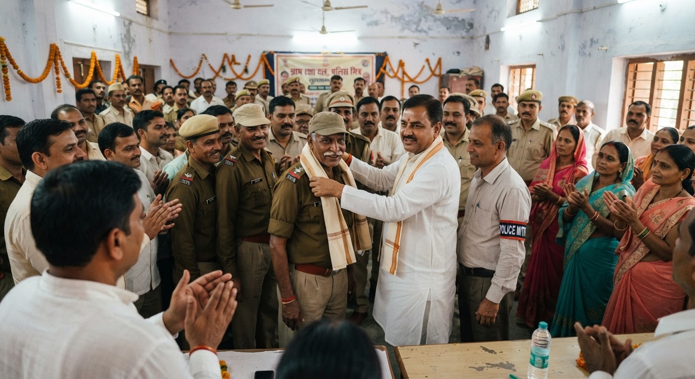सुल्तानगंज में ग्राम रक्षा दल और पुलिस मित्र का सम्मान समारोह