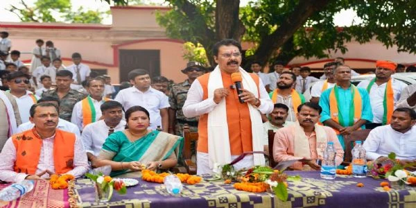 बांका पहुंचे भाजपा प्रदेश अध्यक्ष संजय सरावगी: कार्यकर्ताओं के सम्मान को बताया सबसे बड़ा सम्मान