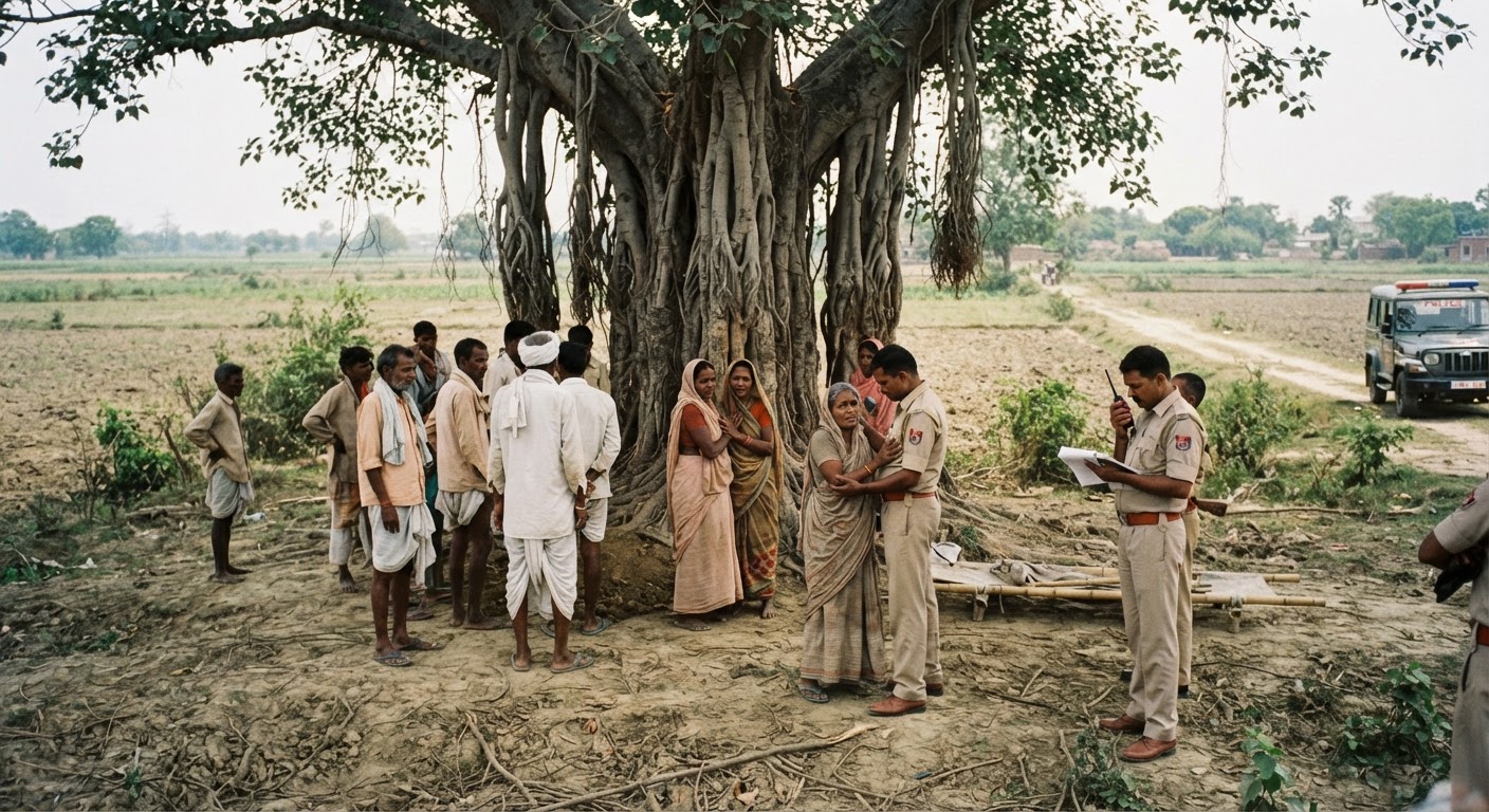 सनसनीखेज: धमधहा में पेड़ से लटका मिला व्यक्ति का शव, हत्या की आशंका से इलाके में तनाव