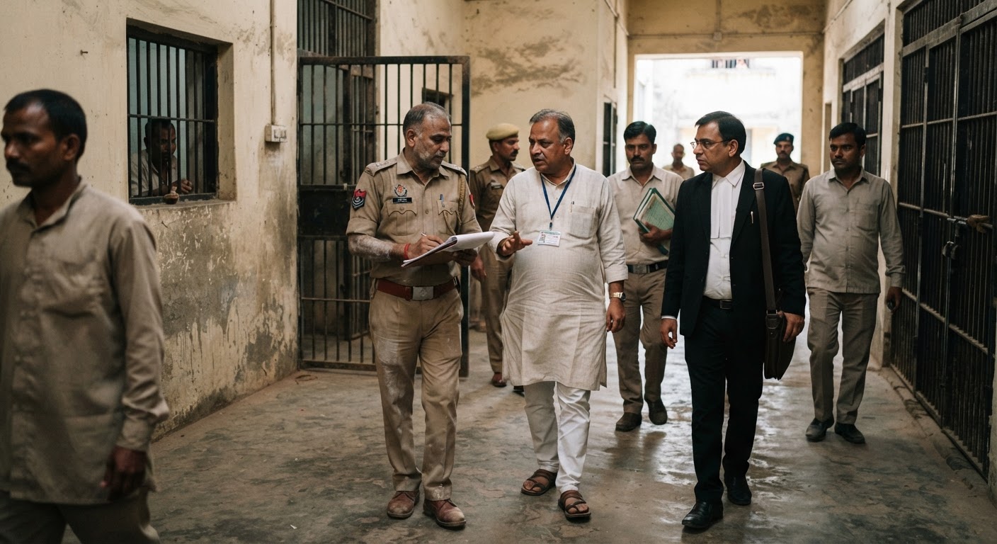 लखीसराय मंडल जेल में अधिकारियों का छापा, बंदियों की सुनी समस्याएं