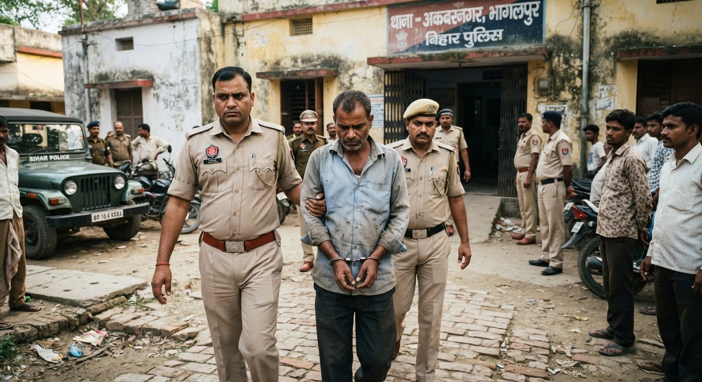 भागलपुर पुलिस की बड़ी कार्रवाई, 2019 से फरार चल रहे वारंटी शंभू मंडल गिरफ्तार