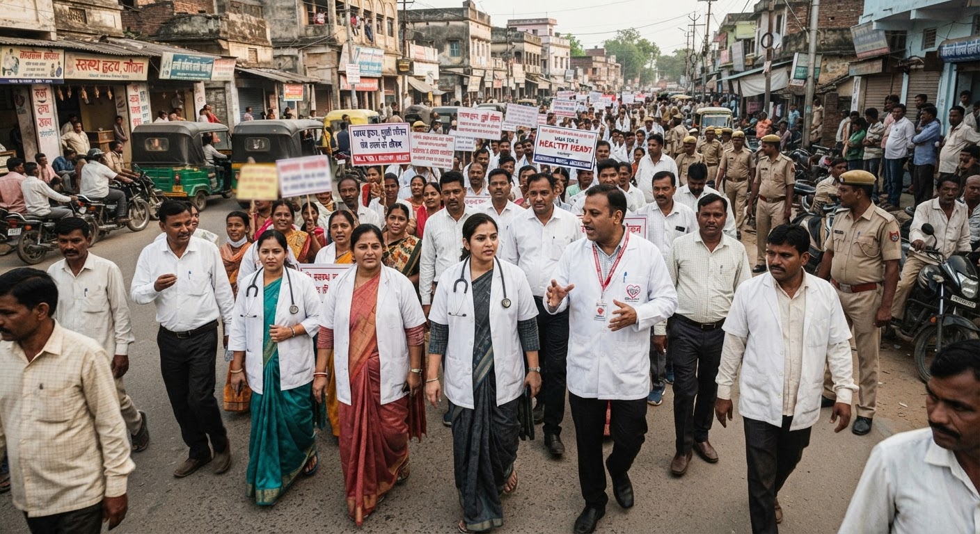 लखीसराय में डॉक्टरों ने निकाली दिल को स्वस्थ रखने की जागरूकता रैली