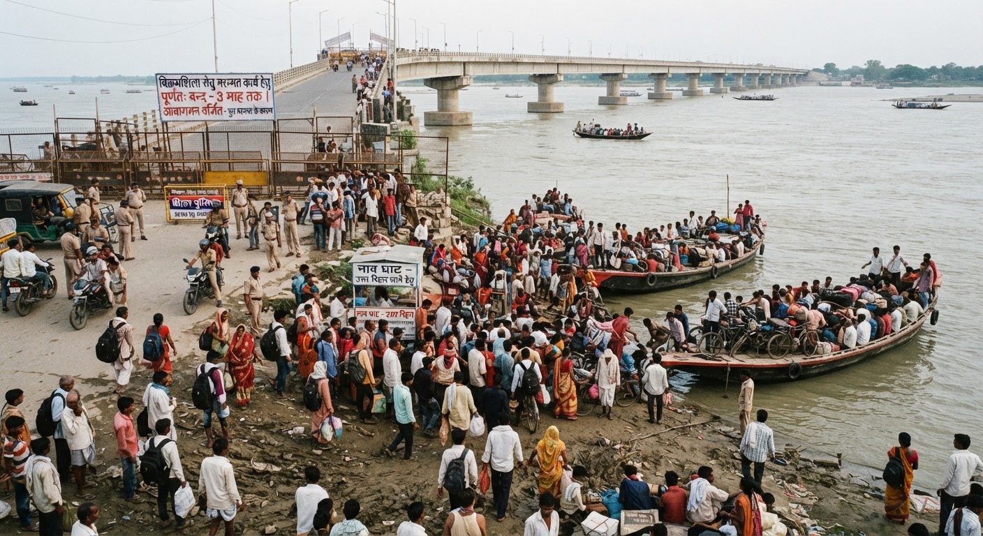 बड़ी खबर: तीन महीने के लिए बंद होगा विक्रमशिला सेतु, जानिए नाव और जहाज का पूरा रूट