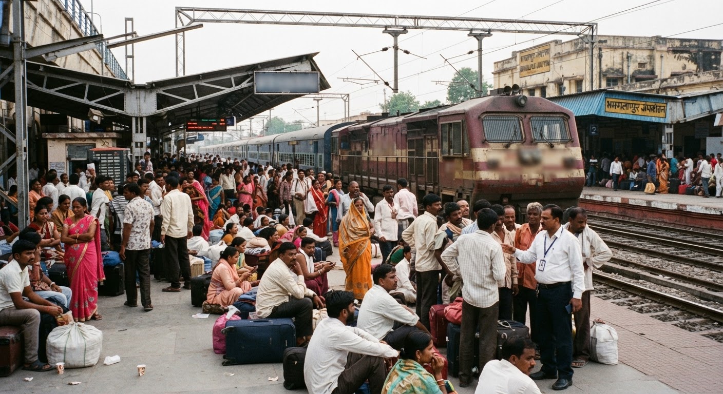 भागलपुर-किउल रूट पर बड़ा असर, 5 एक्सप्रेस ट्रेनें रद्द और कई गाड़ियां लेट