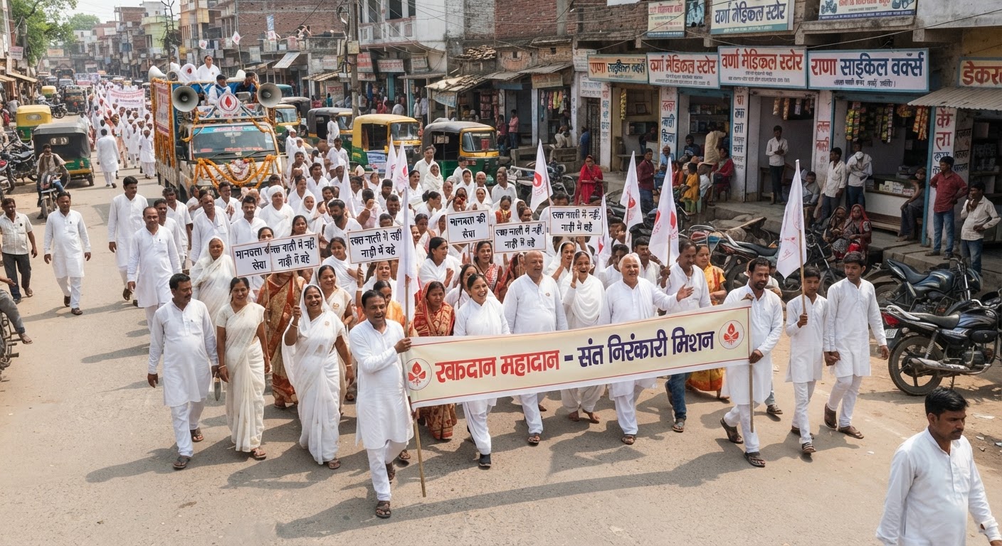 लखीसराय में संत निरंकारी मिशन ने निकाली जागरूकता रैली