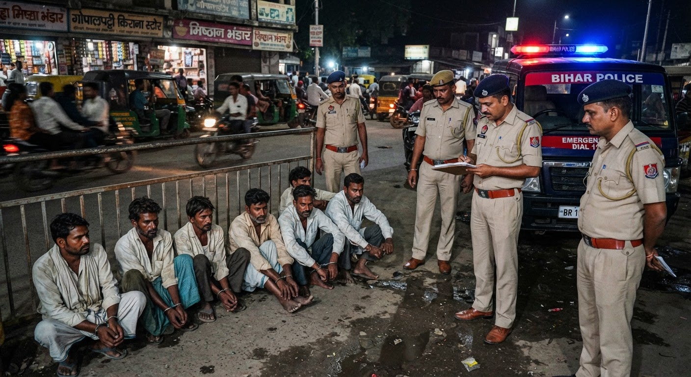 भागलपुर में बड़ा एक्शन! फलका पुलिस ने शराब पीकर हंगामा करते 7 गिरफ्तार