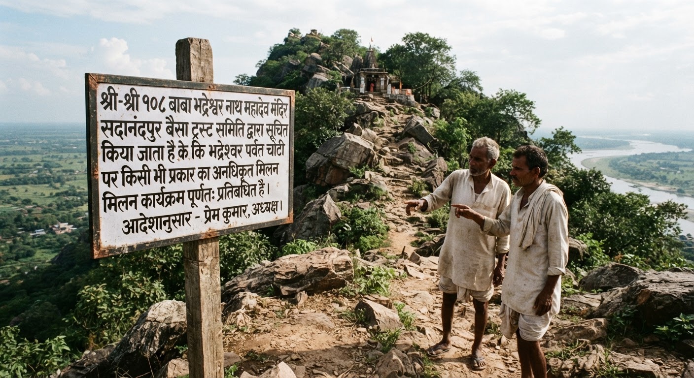 बड़ी खबर: भागलपुर के भद्रेश्वर पहाड़ पर अनधिकृत बैठकों पर रोक