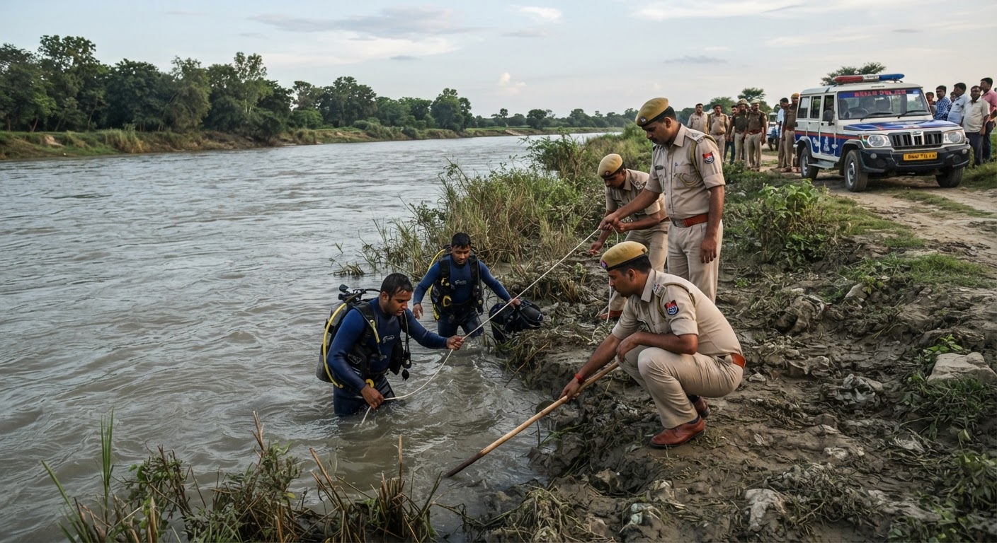 भागलपुर में चंदन नदी के पास पुलिस को चकमा देकर भागा शातिर अपराधी संतोष यादव
