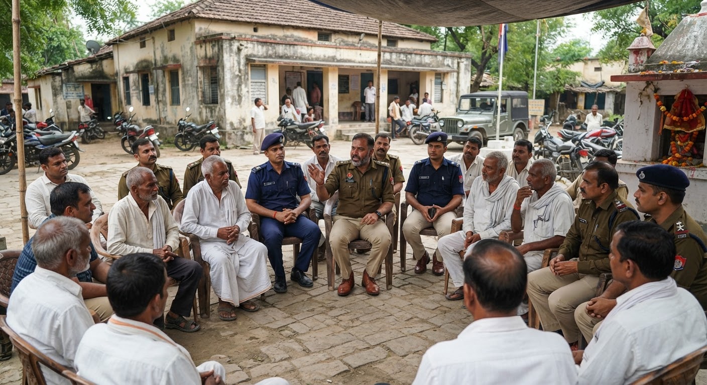 दुर्गा पूजा को लेकर बिहपुर थाना में शांति समिति की बैठक, डीजे पर पूरी तरह बैन