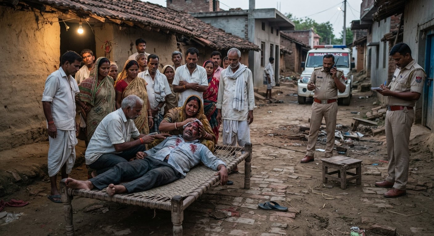 अरेरिया में खूनी संघर्ष, आपसी विवाद में अधेड़ व्यक्ति गंभीर रूप से घायल