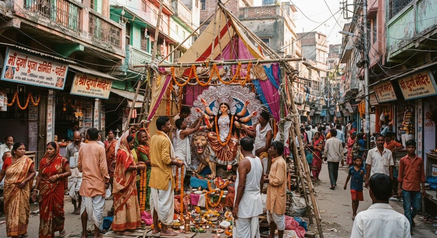 भागलपुर के परबत्ती में भव्य दुर्गा पूजा की जोरदार तैयारी शुरू