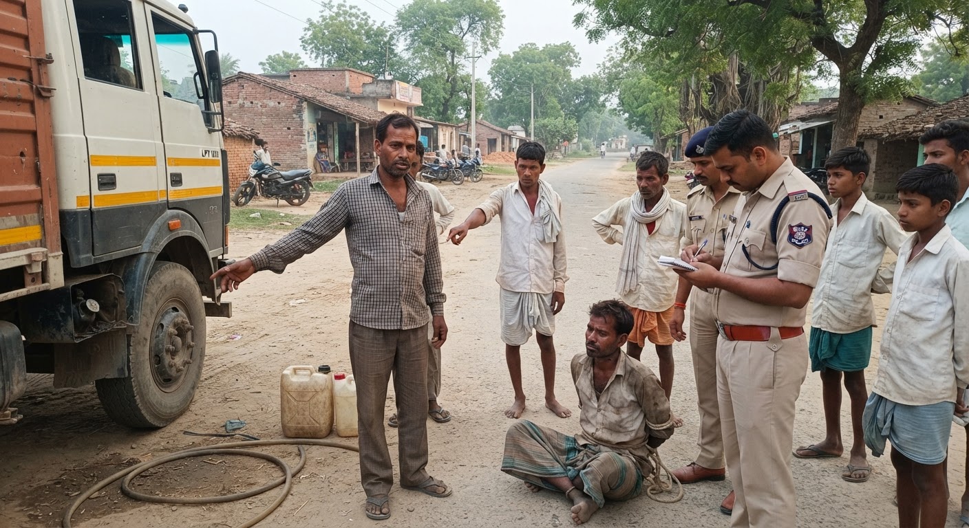 बांका में डीजल चोरी से हड़कंप, ग्रामीणों ने रंगेहाथ पकड़ा संदिग्ध