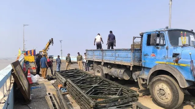विक्रमशिला सेतु से हटाया गया तीसरा बेली ब्रिज, चल रहा है तेज काम