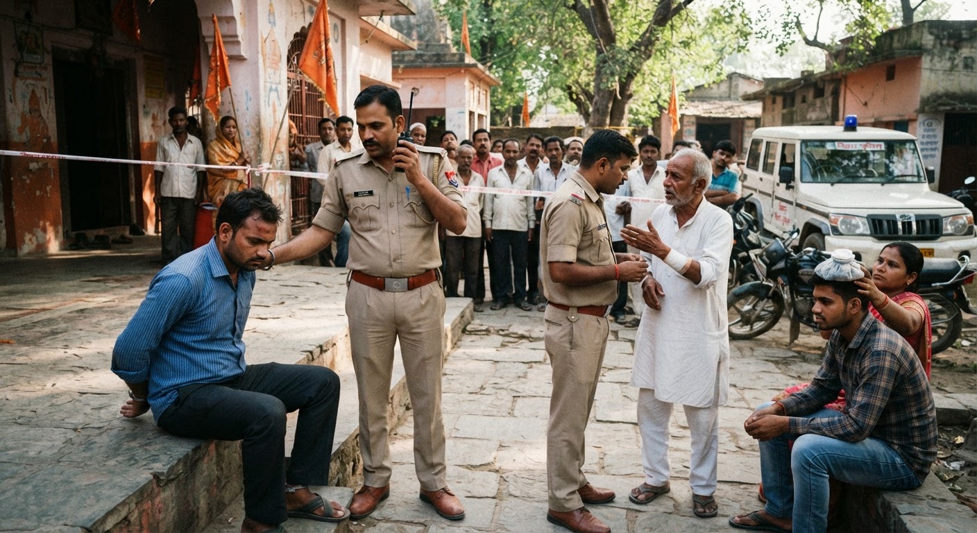 भागलपुर में जमीन विवाद: नशे में धुत युवक ने मंदिर में चचेरी बहन और चाचा पर किया जानलेवा हमला