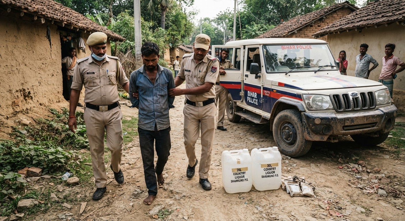 भागलपुर में पुलिस की बड़ी कार्रवाई, चार लोग गिरफ्तार