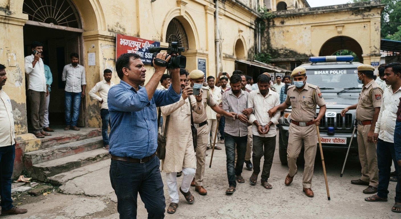 भागलपुर में पुलिस हिरासत का वीडियो बनाने पर दो पत्रकारों पर मामला दर्ज