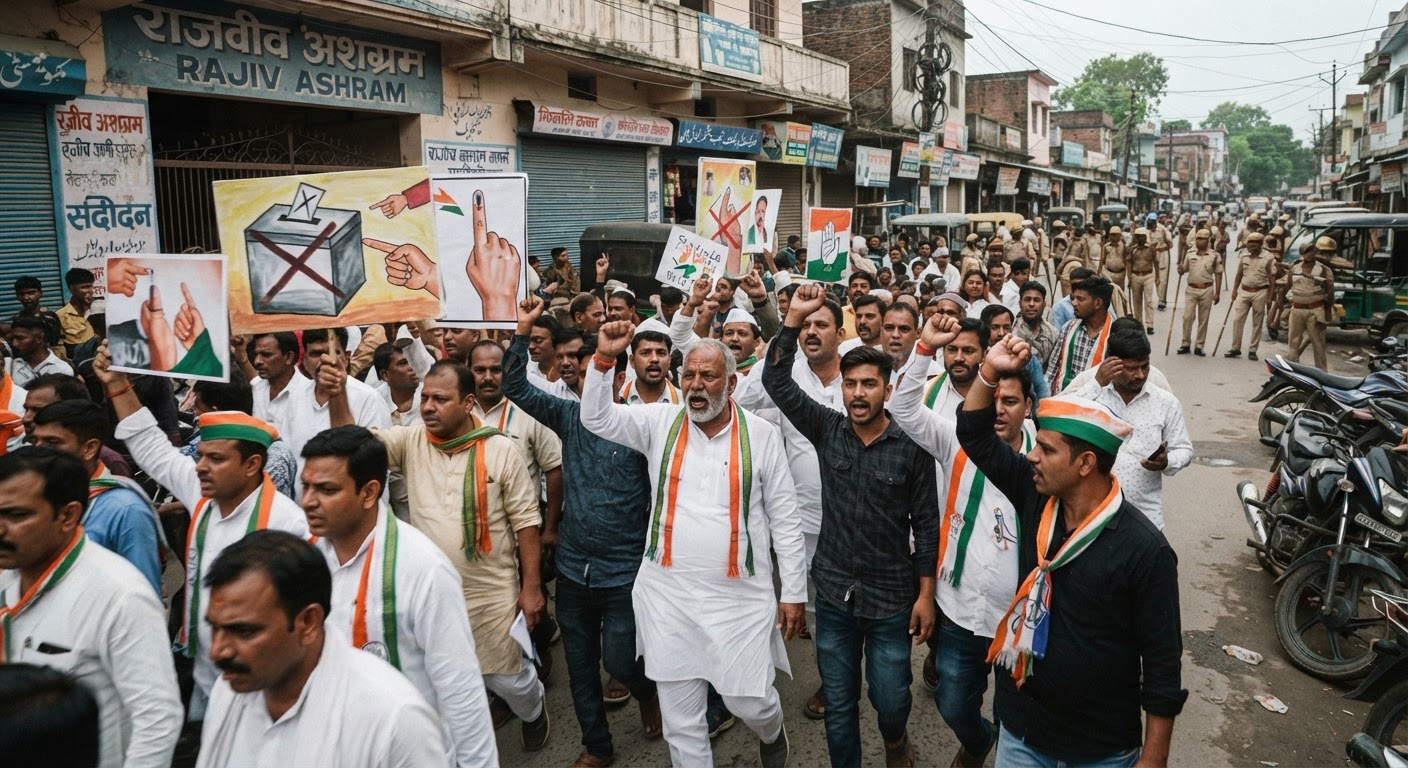 किशनगंज में इंडिया गठबंधन का जोरदार प्रदर्शन
