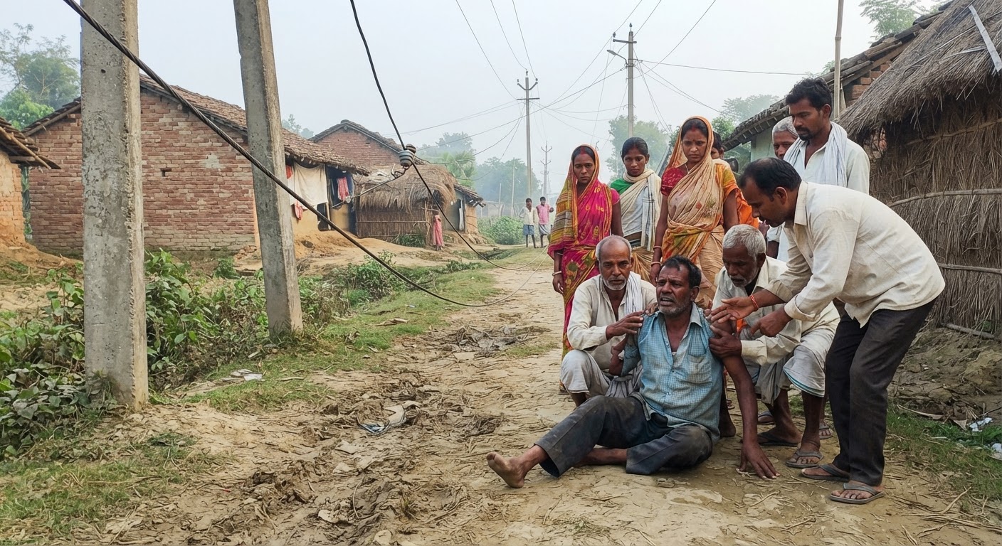 बहादुरपुर में बड़ा हादसा, झुके हुए बिजली तार से झुलसे 50 साल के व्यक्ति