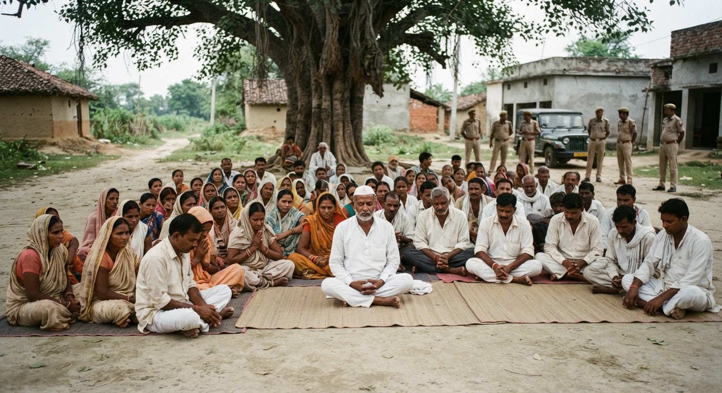 कान्झिया गाँव में नौवें दिन भी जारी रहा मौन सत्याग्रह, पूरी हुई नौ दिन की यात्रा