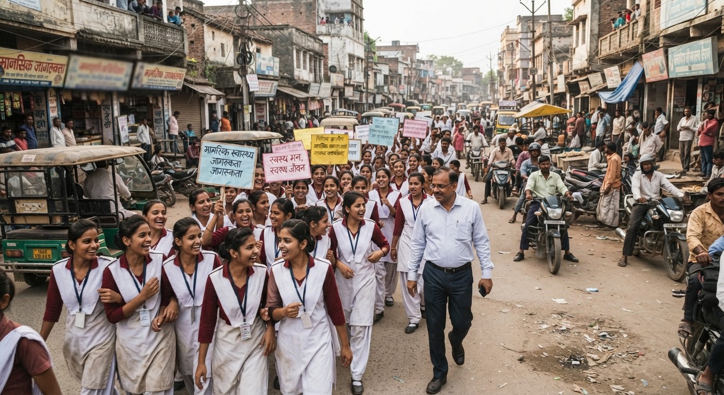 भागलपुर में मानसिक स्वास्थ्य जागरूकता रैली निकाली गई