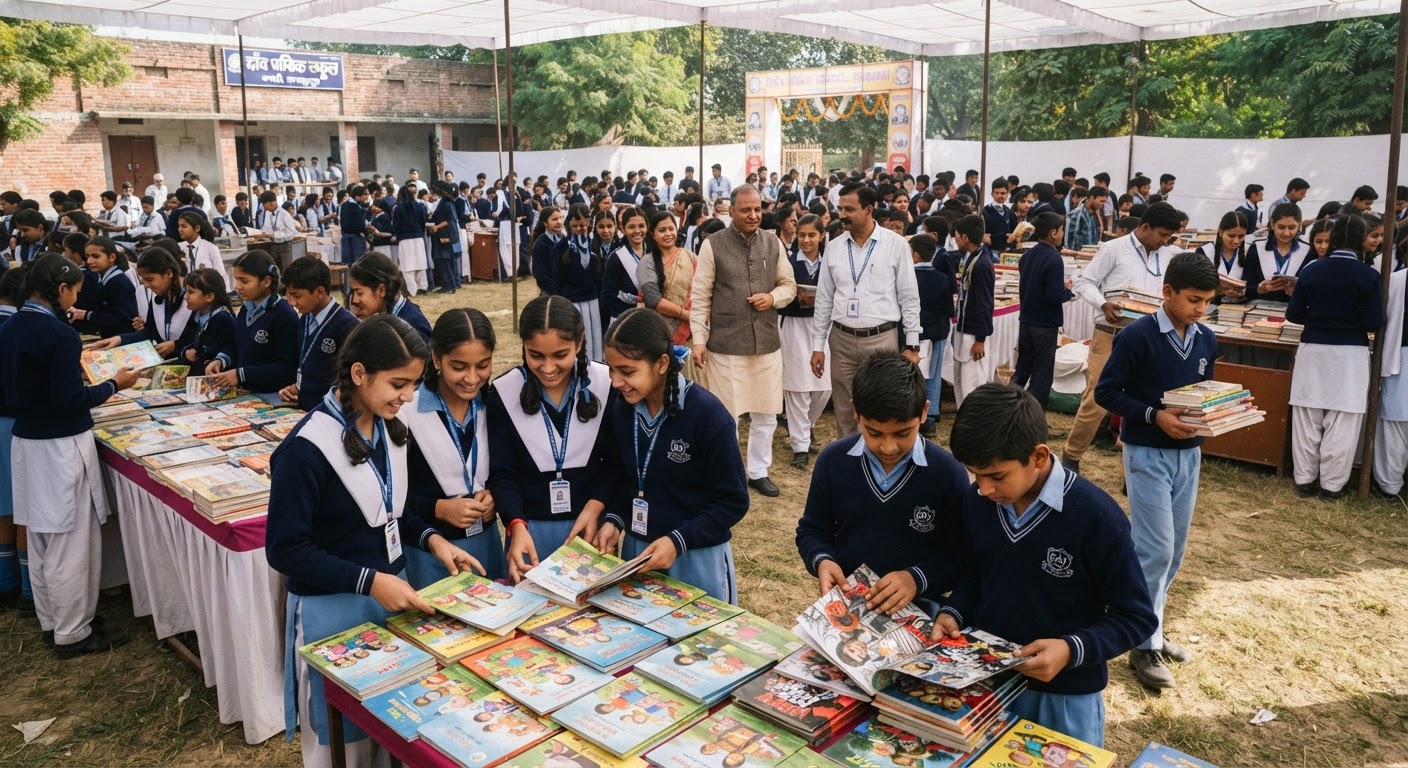 डीएवी स्कूल बरारी में लगी शानदार पुस्तक प्रदर्शनी, बच्चों में जगेगा पढ़ने का शौक