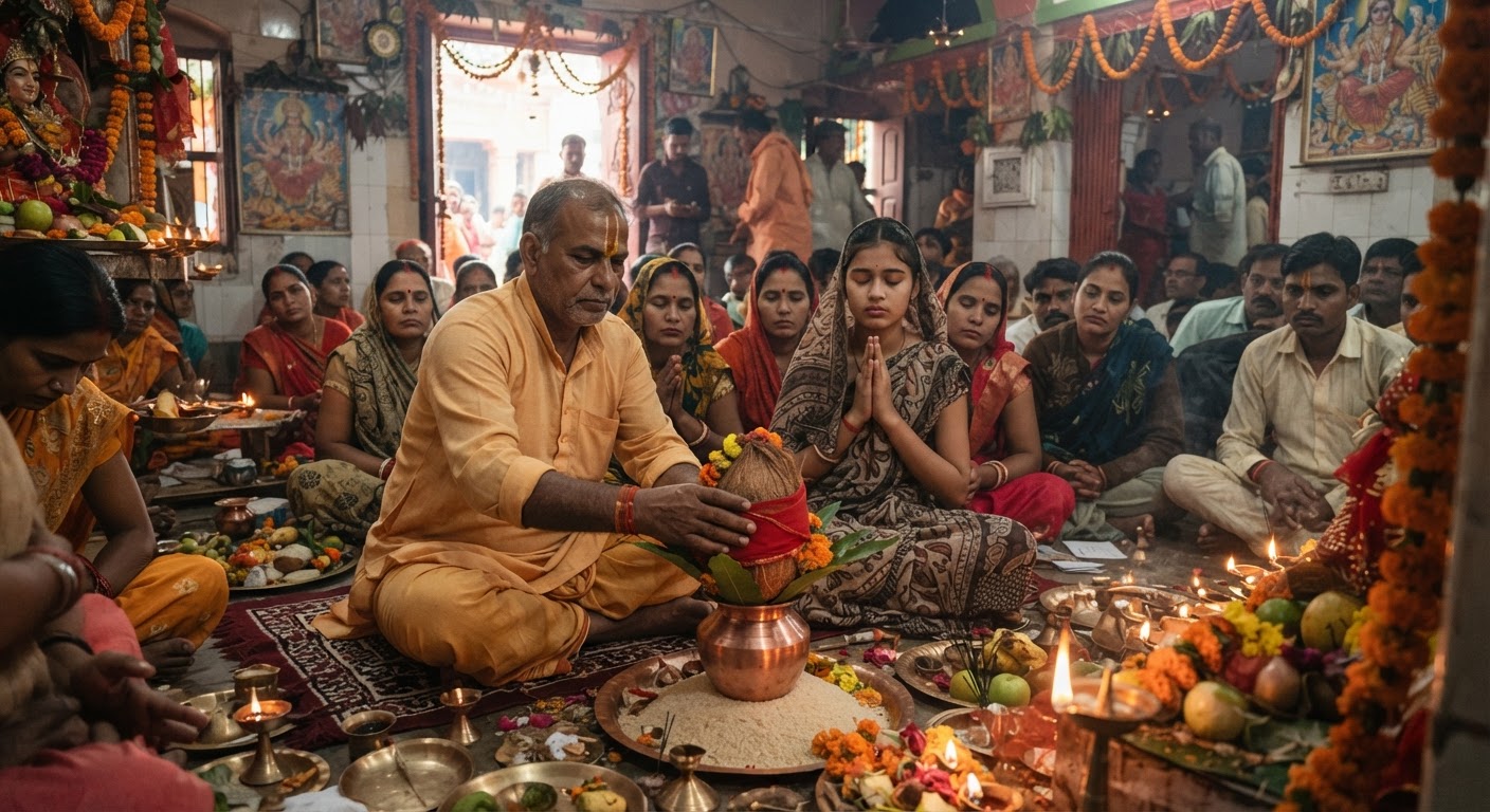 शारदीय नवरात्रि शुरू, जानिए कैसे हुई कलश स्थापना