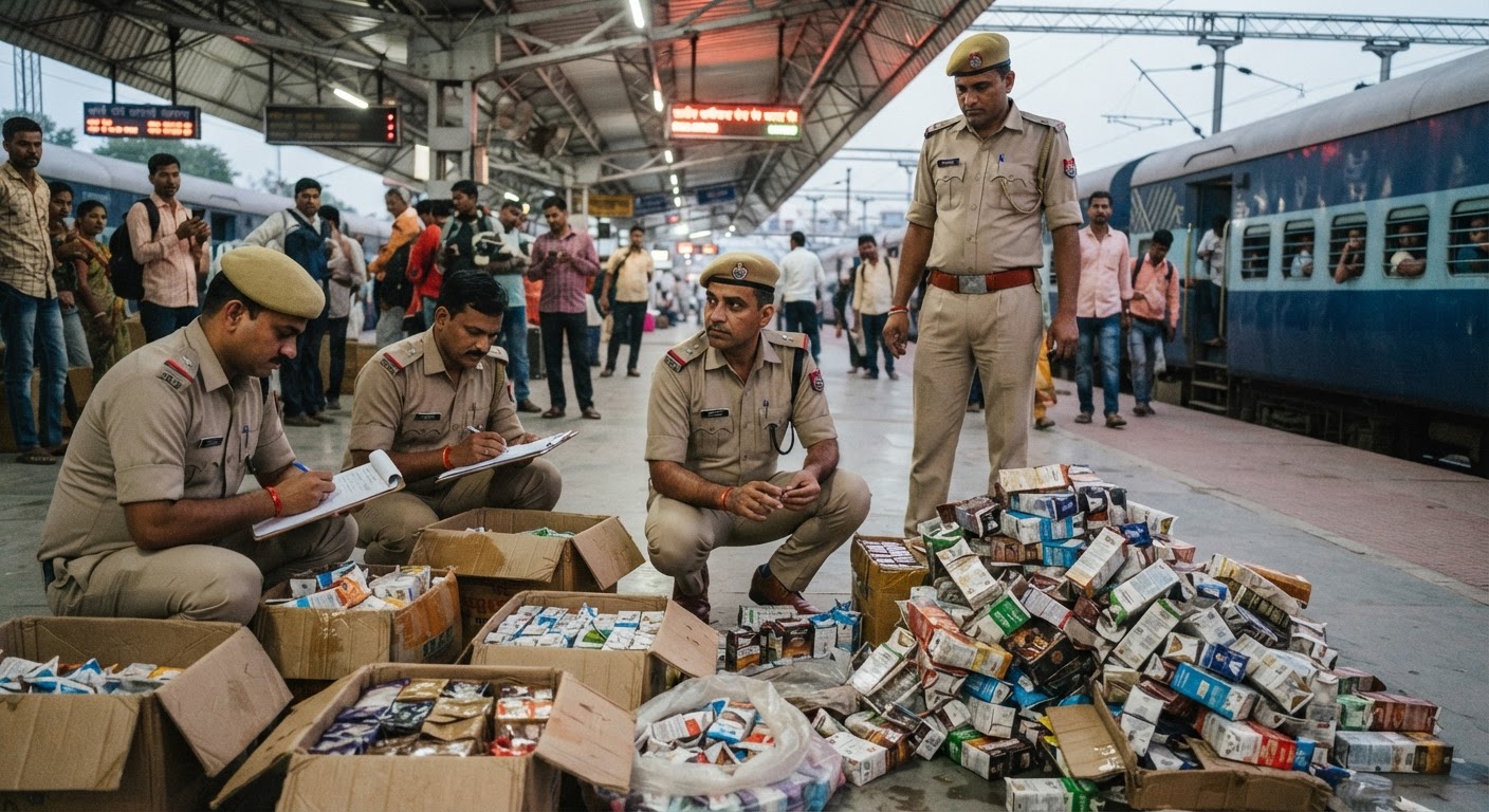 भागलपुर रेलवे स्टेशन पर आरपीएफ की बड़ी कार्रवाई, 280 टेट्रा पैक अवैध शराब बरामद