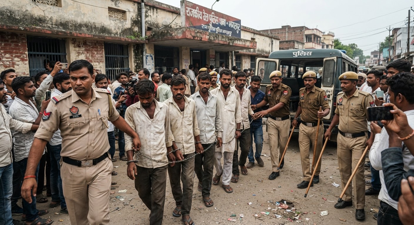 भागलपुर जंक्शन पर बड़ी लूट की साजिश नाकाम, सात गिरफ्तार