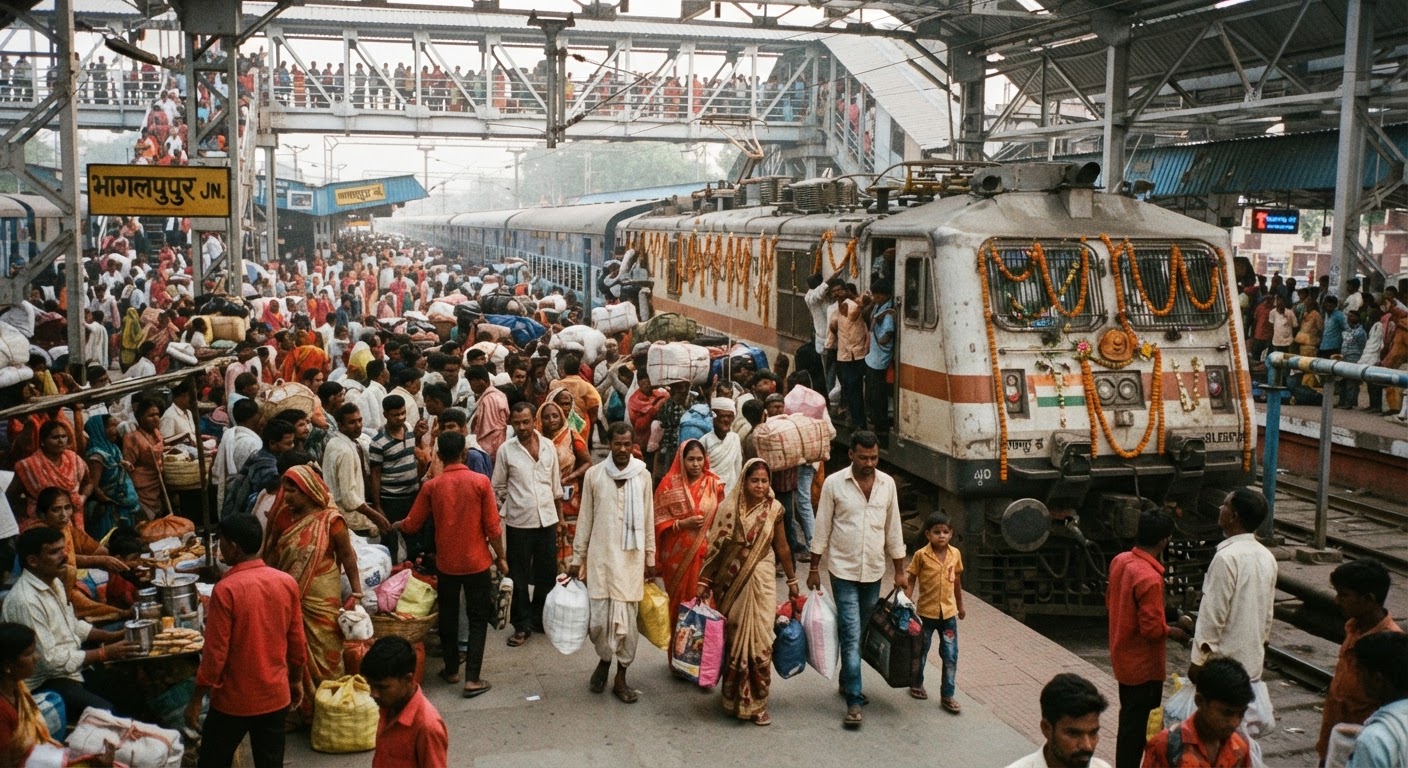 दुर्गा पूजा और छठ पर रेलवे का बड़ा तोहफा, भागलपुर से चलेंगी स्पेशल ट्रेनें