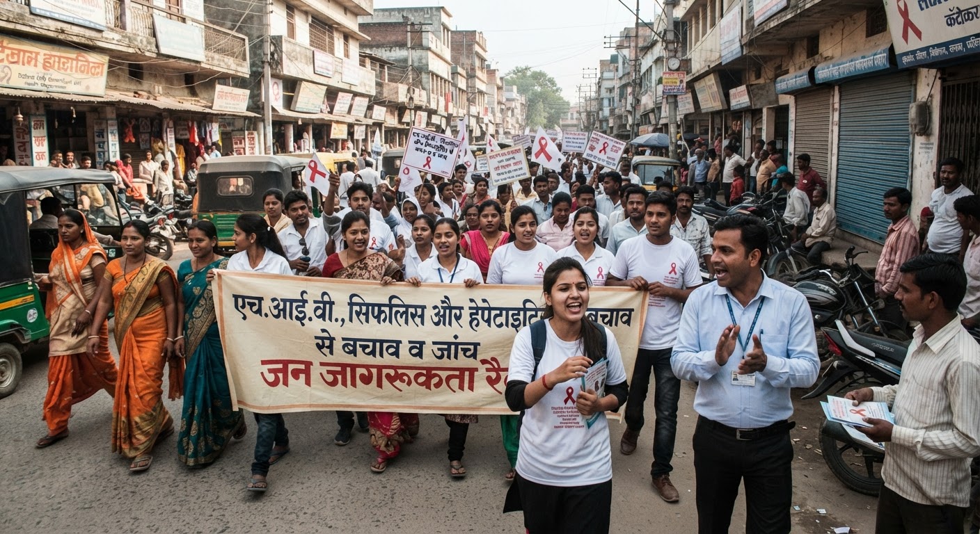 कटिहार में एचआईवी, सिफलिस और हेपेटाइटिस से बचाव के लिए जागरूकता रैली निकाली गई