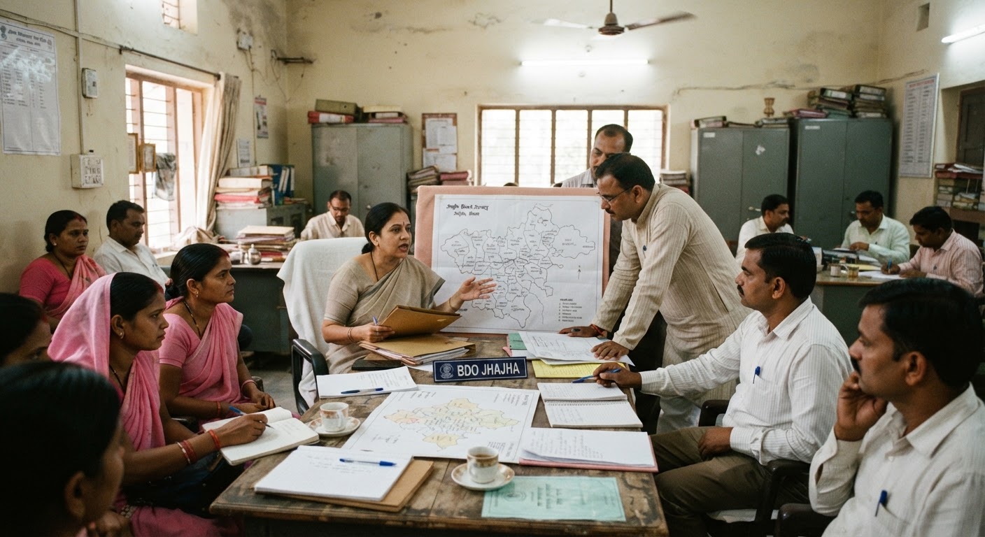 झझा प्रखंड कार्यालय में फाइलेरिया उन्मूलन कार्यक्रम को लेकर हुई अहम बैठक