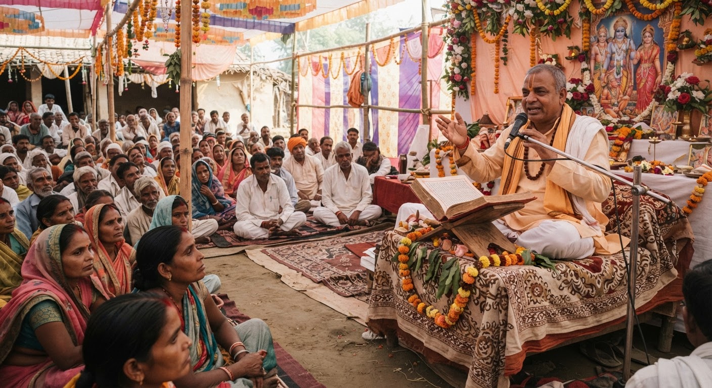 श्रीमद भागलपुर में पंडित अजय पाराशर की श्री राम कथा